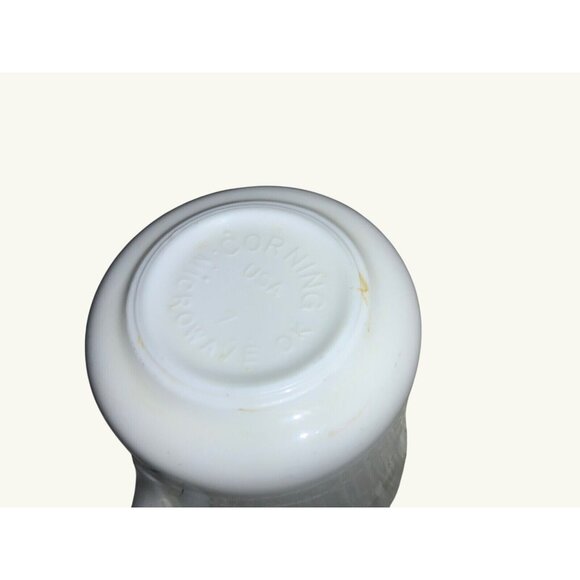 Corelle by Corning Blue Dusk Flat Two Cups & Saucers Blue Flowers Green Band - Picture 5 of 6